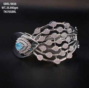 Regalo de Navidad Calcedonia pulsera de plata 925 plata esterlina circonita cúbica pavé conjunto brazalete pulsera plata sólida Brazaletes - Product Image 1