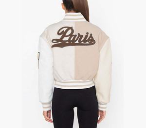 Veste de football universitaire à col montant personnalisable pour hommes avec broderie imperméable et coupe-vent de haute qualité - Product Image 5