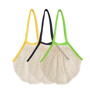 Sac d'épicerie en maille de coton biologique écologique réutilisable petite conception d'épissure Commande minimum 1000 pièces-pour le shopping - Product Image 3