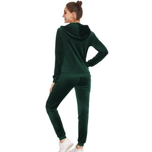 Conjunto deportivo de dos piezas para mujer, tejido suave y cálido, ajuste relajado para estar en casa y comodidad diaria - Product Image 4