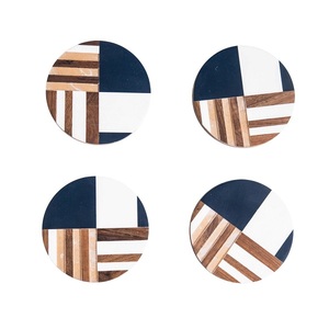 Sous-verres économiques personnalisés en bois d'acacia cuisine décor de table thé café vin tapis tampons usage domestique emballé dans un carton - Product Image 4
