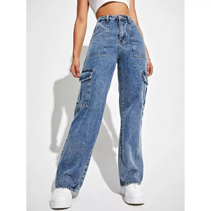 Jeans en denim de qualité supérieure, design délavé, pour femmes et enfants, très demandés, disponibles dans toutes les couleurs et tailles, jeans pour femmes personnalisables pour adultes - Product Image 1