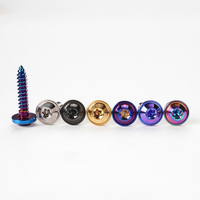 Grade 5 TC4 Titanium Alloy Colorful Torx Drive Self Tapping Screws Washer Head Motorcycle Custom Fasteners M4 M5 OEM