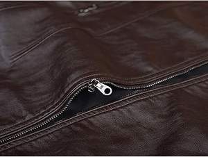 Chaqueta de Cuero para Hombre, Transpirable, Ecológica, de Secado Rápido, Abrigada para Invierno, Cuello Alto, Estilo Casual, Alta Calidad, Personalizable - Product Image 6