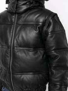 Veste matelassée surdimensionnée personnalisée de haute qualité pour hommes, vente en gros, manteau à bulles rembourré, logo personnalisé, cuir d'hiver, style streetwear - Product Image 5