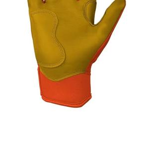 Gants de frappeur de baseball en cuir de haute qualité professionnels, durables, confortables, couleur unie, fermeture à boucle personnalisable - Product Image 5