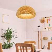 Lanterne en rotin et bambou tressé faite à la main, design rétro simple et créatif, lustre suspendu tissé pour la maison, panier de rangement TUYET
