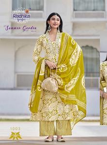 Traditional Women's <b>Indian</b> Pakistani Wedding Collection Embroidery Work Pure Cotton <b>Kurta</b> Palazzo Dupatta for Weddings Special - Product Image 4