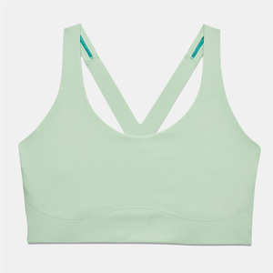 Ropa Deportiva Activa, Sujetador Deportivo Sin Costuras para Mujer, Color Verde Menta, Espalda Cruzada, Ropa de Yoga y Fitness, Sujetador Deportivo de Color Sólido, Material de Spandex/Poliéster - Product Image 1