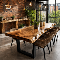 Ensemble de table à manger en marbre moderne Vantel pour 8 personnes, pour projets de villas et d'appartements de luxe, fabricant en gros
