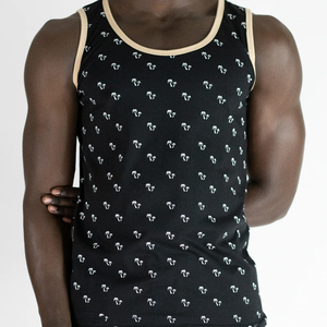 Débardeur Homme de Haute Qualité en Spandex et Coton Respirant, Tricoté, Style Décontracté, Logo Avant, Teint Uni, Vente Chaude, Fournisseur - Product Image 5
