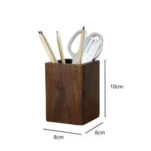 Estuche de Madera para Lápices, Caja de Almacenamiento de Papelería de Escritorio - Product Image 1