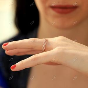 New Latest Custom Full Eternity Twisted Wedding <b>Band</b> Top Design Round Cut Moissanite <b>Ring</b> <b>Band</b> Manufacturer Wholesale Jewelry - Product Image 5