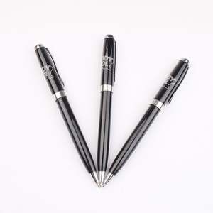 Stylo bille en métal argenté, pointe de 1,0 mm, logo personnalisé, stylos promotionnels d'entreprise, encre noire et bleue, recharge Parker, nouveauté - Product Image 4