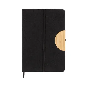 Taccuino Clava A5 in RPET e Bambù, Gadget Promozionale Sostenibile - Product Image 3