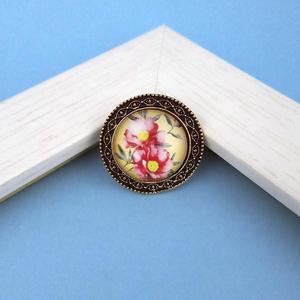 Tip Top Fashions Antique Plaqué Or Rouge Floral Cluster Vintage Anneau Réglable Doigt Incrustation avec Style Tendance-1505544 - Product Image 1