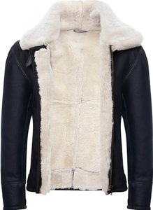 Chaqueta de Cuero Genuino de Primera Calidad, Forro de Piel Sintética Cálida, Chaqueta de Aviador Personalizable para Hombre, Fabricante Mayorista - Product Image 4