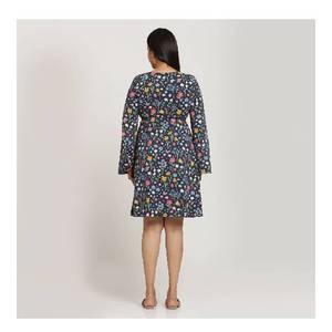 Elegante multicolor impreso cómodo hasta la rodilla vestido de maternidad ecológico semi-formal ropa de playa para el embarazo tejido - Product Image 2