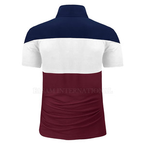 Chemises polo pour hommes fabriquées au Pakistan, couleur contrastée, coupe ajustée, pour usage extérieur. - Product Image 3
