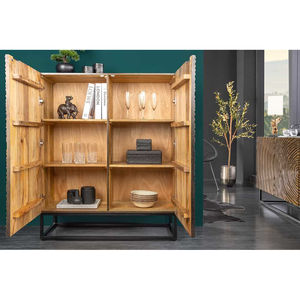 Mueble de Almacenamiento Multifuncional Plegable Moderno, Resistente al Agua, Ecológico, Hecho a Mano con Madera de Mango Sólida, con Ruedas, para Cocina - Product Image 6