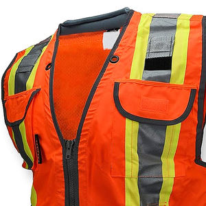 2025 meilleurs fabricants gilets de sécurité unisexe confortable Polyester tissu travailleurs Protection réfléchissant sécurité débardeur gilet - Product Image 2