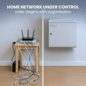 Extralink 12U 600x600 ASP Porte en métal gris Armoire à montage mural-en stock - Product Image 2