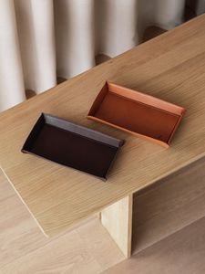 Plateau en cuir élégant et durable pour une utilisation quotidienne dans la livraison ou l'organisation de collations de service de thé dans n'importe quel espace de vie - Product Image 6