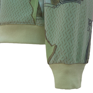 Sudadera con capucha con cremallera de cara completa personalizada para hombre, ropa de calle, Hip Hop, informal, doble cremallera en relieve bordada, 100% algodón, envío gratis - Product Image 5