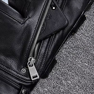 Chaqueta de Motociclista de Cuero Vacuno de Invierno al por Mayor para Hombre, Impermeable, Transpirable, Talla Grande, Cuello Alto, Hecha en Pakistán, Alta Calidad - Product Image 2