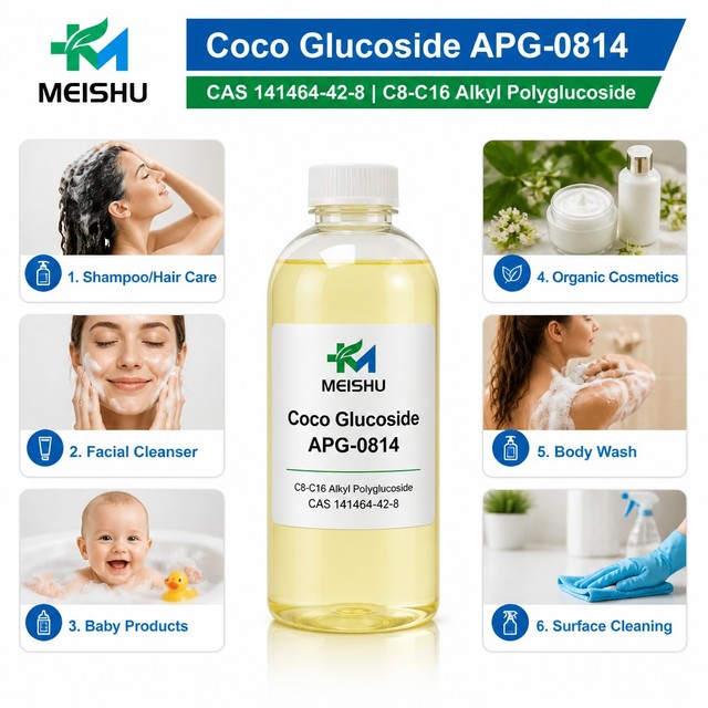 Coco Glucoside APG-0814 Light Yellow Liquid Nonionic Surfactant for Personal Care and Cleaning