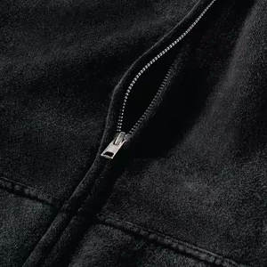 Pull à capuche pour hommes 100% coton à manches longues doublé polaire Logo personnalisé coupe confortable Style Streetwear OEM ODM - Product Image 4