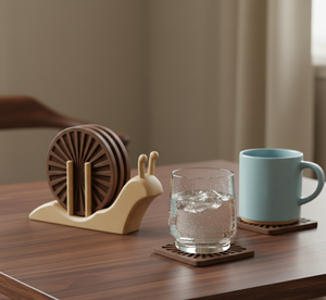 Sous-verres carrés en bois écologiques classiques de qualité supérieure, fabriqués à la main par les meilleurs artisans, pour le thé, le café et les boissons froides, à prix bas - Product Image 5