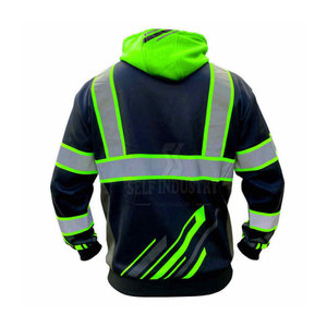 Nouvelle arrivée Sweats à capuche haute visibilité légers de haute qualité, vêtements de sécurité imperméables de couleur unie avec logo personnalisable - Product Image 3