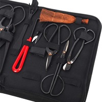 Ensemble d'outils de taille pour bonsaï durable de 15 pièces, manche en acier au carbone, kit de ciseaux de coupe complet, étui en nylon, outil à main de bricolage pour le jardin, creuser