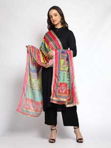 Gran oferta de chales de viscosa florales estampados para estilo de invierno con trabajo de piedra bordado a mano Gotta & Mirror Chales de trabajo para mujer - Product Image 4