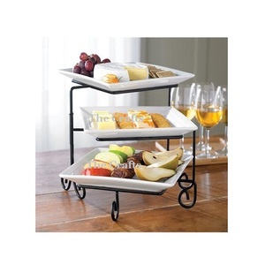 ที่วางเค้กที่ทำจากไม้พร้อมที่วางเค้กที่ทำจากไม้และเหล็ก - Product Image 3