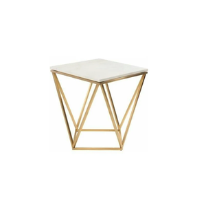 Muebles de latón con patas doradas modernas para sala de estar, mesa de centro de mármol, 3 tamaños diferentes - Product Image 2