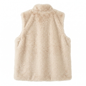 Chaleco de Piel Sintética para Mujer, Sin Mangas, Cálido y Esponjoso, para Invierno, OEM, ODM, Venta al Por Mayor de Fábrica, Logotipo Personalizado, MOQ Bajo - Product Image 4