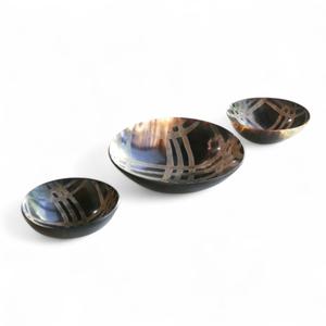 World Craft Impex Auténtico Cuenco de cuerno de búfalo de estilo religioso vikingo hecho a mano para frutas y verduras - Product Image 1