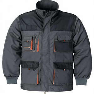 Sudadera con Capucha y Chaqueta para Hombre, Color Gris Oscuro/Negro/Naranja, Talla 50, Promocional - Product Image 2