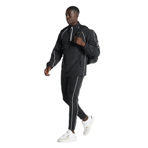 กางเกงกีฬาแบบลำลองของผู้ชายกางเกงวอร์มเอวยางยืดเฮฟวีเวตพร้อมกระเป๋าโลโก้ตามสั่งกางเกงวิ่ง - Product Image 1