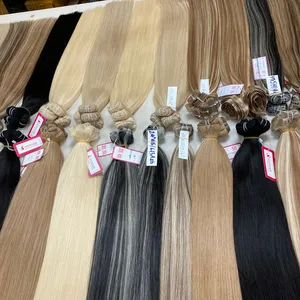 Extensão de cabelo encaracolado, liso, ondulado, colorido, weft, cabelo humano, preço de fábrica, navio usb, ups, fedex