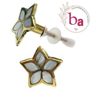 Boutons de nacre au design moderne Poignées et poignées d'armoire en laiton et corne d'os en bois de résine pour tiroirs de cuisine et de garde-robe - Product Image 1