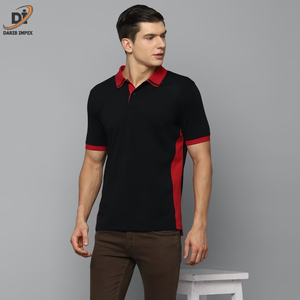 Nueva moda de verano para hombres Polos de punto técnica oscura patrón de impresión sólida longitud corta larga Golf ODM Pakistán - Product Image 4