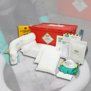 Kit para Derrames de Petróleo de 45 Litros con Contenedor Resistente - Kit de Contención de Emergencia para Derrames de Petróleo Industrial - Product Image 1