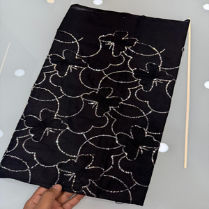 Tissu de broderie de velours de luxe pour robes de mariée vêtements de mode décoration de la maison accessoires de rideau fabricant de haute qualité - Product Image 2