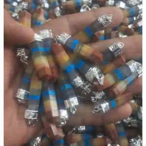 Vente en gros de pendentifs crayons collés 7 chakras en pierres précieuses Love Poli Feng Shui Healing Trending Fashion Jewelry - Product Image 1