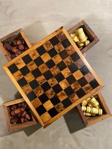 SMART CUSTOM <b>WOODEN</b> <b>CHESS</b> SET BIG SIZE <b>CHESS</b> GAME Folding <b>Board</b> <b>Chess</b> Pieces <b>Board</b> Game - Product Image 3