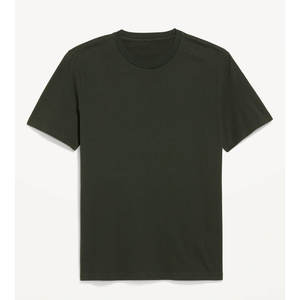 เสื้อยืดคอกลมแขนสั้นสำหรับผู้ชาย, เสื้อยืดคอกลมแขนสั้นแบบเรียบใส่สบาย - Product Image 3