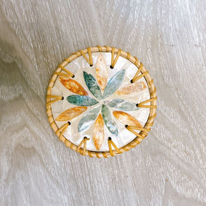 Dining Accessories <b>Supplies</b> Cute Rattan Ceramic Coasters Custom Printed coaster Set Dinner Decor made in Viet Nam - Product Image 3